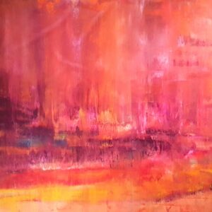 Abstract landscape, pink painting , xxl painting, original art, spring